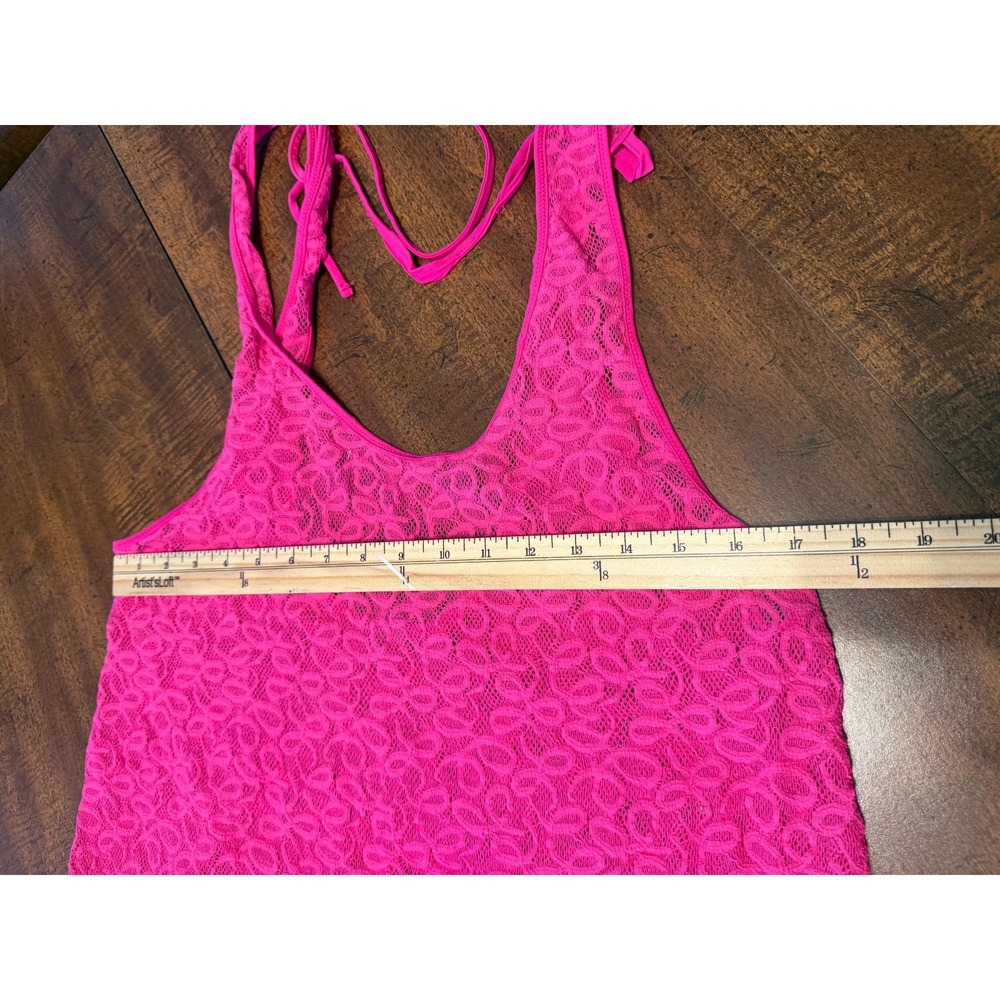 Victoria's Secret Lace Slip Chemise Womens S Pink Sheer Lingerie Y2K Vintage - Picture 5 of 5